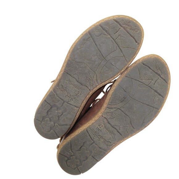 Born Temple Distressed Burnished  Brown Braided Detail Comfort Ankle Boot Size 9 - Picture 10 of 10